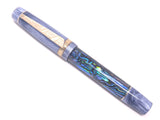 Carina Hapalua il Re in Paua Abalone with Steely Lavender Resin - Mokume Gane