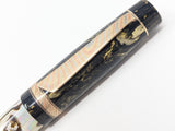 Hapalua il Re in Mexican Green Abalone w/ Greed Resin - Mokume Gane