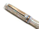 Ragazzone il Re in White Awabi with Mother of Pearl Resin - Mokume Gane #2