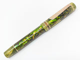 Carina Ragazzone in Green/Gold Abalone w/ Olive Honey Resin - Mokume Gane