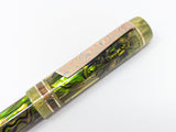 Carina Ragazzone in Green/Gold Abalone w/ Olive Honey Resin - Mokume Gane