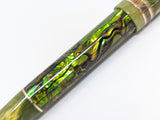 Carina Ragazzone in Green/Gold Abalone w/ Olive Honey Resin - Mokume Gane