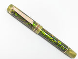 Carina Ragazzone in Green/Gold Abalone w/ Olive Honey Resin - Mokume Gane