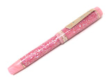 Carina Ragazzone in Rose Pink Starflake Abalone w/ Ghost Pink Resin - Mokume Gane