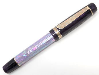 Hapalua il Re 13 in Lavender Awabi w/ Plum Resin - Mokume Gane