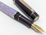 Hapalua il Re 13 in Lavender Awabi w/ Plum Resin - Mokume Gane