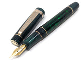 Hapalua il Re 15 in Deep Green Awabi w/ MIdnight Green Resin - Mokume Gane