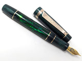 Hapalua il Re 15 in Deep Green Awabi w/ MIdnight Green Resin - Mokume Gane