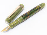 Carina Hapalua 13 in Green/Gold Abalone w/ Olive Honey Resin