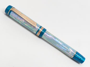 Ragazzone il Re in Iceberg Awabi w/ Pearl Teal Resin - Mokume Gane