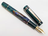 Carina Major in Desert Bloom w/ Midnight Green Resin - #8 Nib - TWSBI Converter