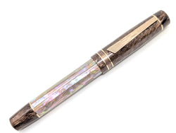 Carina Hapalua 15 in White Gold Awabi w/ Chocolate Diamond Resin