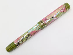 Carina Ragazzone in Chartreuse and Rose Abalone w/ Honey Olive Resin
