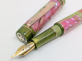 Carina Ragazzone in Chartreuse and Rose Abalone w/ Honey Olive Resin