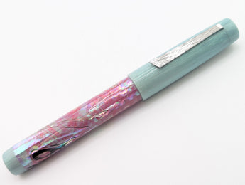Draco in Shredded Rose and Wasabi Abalone w/ Ghost Wasabi Resin - #8 Nib