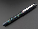 Carina Hapalua 15 in Black Starflake Abalone w/ Metallic Sapphire REsin - Damascus Steel