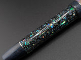 Carina Hapalua 15 in Black Starflake Abalone w/ Metallic Sapphire REsin - Damascus Steel