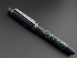 Carina Hapalua 15 in Black Starflake Abalone w/ Metallic Sapphire REsin - Damascus Steel
