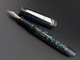 Carina Hapalua 15 in Black Starflake Abalone w/ Metallic Sapphire REsin - Damascus Steel