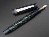 Carina Hapalua 15 in Black Starflake Abalone w/ Metallic Sapphire REsin - Damascus Steel