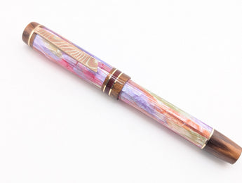 Carina Ragazzone in Autumn Awabi w/ Aged Bronze Resin - Mokume Gane
