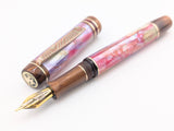 Carina Ragazzone in Autumn Awabi w/ Aged Bronze Resin - Mokume Gane