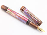 Carina Ragazzone in Autumn Awabi w/ Aged Bronze Resin - Mokume Gane