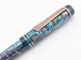 Carina Ragazzone in Dark Mexican Green Abalone w/ Aquifer Resin - Mokume Gane