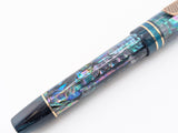 Carina Ragazzone in Dark Mexican Green Abalone w/ Aquifer Resin - Mokume Gane