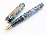 Carina Ragazzone in Dark Mexican Green Abalone w/ Aquifer Resin - Mokume Gane