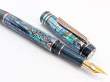 Carina Ragazzone in Dark Mexican Green Abalone w/ Aquifer Resin - Mokume Gane