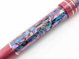 Carina Ragazzone in Rose Marina Abalone with Maroon Lipstick Resin - Mokume Gane