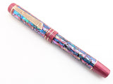 Carina Ragazzone in Rose Marina Abalone with Maroon Lipstick Resin - Mokume Gane