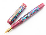 Carina Ragazzone in Rose Marina Abalone with Maroon Lipstick Resin - Mokume Gane