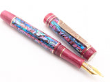 Carina Ragazzone in Rose Marina Abalone with Maroon Lipstick Resin - Mokume Gane