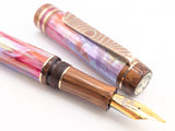 Carina Ragazzone in Autumn Awabi w/ Aged Bronze Resin - Mokume Gane