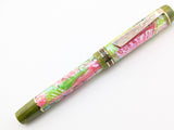 Carina Ragazzone in Rose/Chartreuse Abalone w/ Honey Olive Resin - Mokume Gane