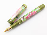 Carina Ragazzone in Rose/Chartreuse Abalone w/ Honey Olive Resin - Mokume Gane