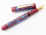 Carina Ragazzone in Rose Marina Abalone w/ Maroon Lipstick Resin