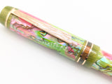 Carina Ragazzone in Chartreuse and Rose Abalone w/ Honey Olive Resin