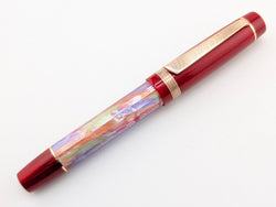 Carina Hapalua 15 il Re in Fall Awabi w/ Blood Red Resin - Mokume Gane