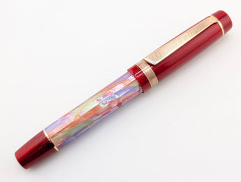 Carina Hapalua 15 il Re in Fall Awabi w/ Blood Red Resin - Mokume Gane