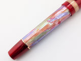Carina Hapalua 15 il Re in Fall Awabi w/ Blood Red Resin - Mokume Gane