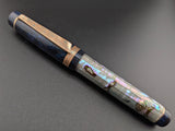 Draco il Re in Silver Abalone w/ Diamond Sapphire - Mokume Gane