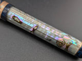 Draco il Re in Silver Abalone w/ Diamond Sapphire - Mokume Gane
