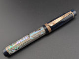 Draco il Re in Silver Abalone w/ Diamond Sapphire - Mokume Gane