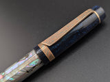 Draco il Re in Silver Abalone w/ Diamond Sapphire - Mokume Gane