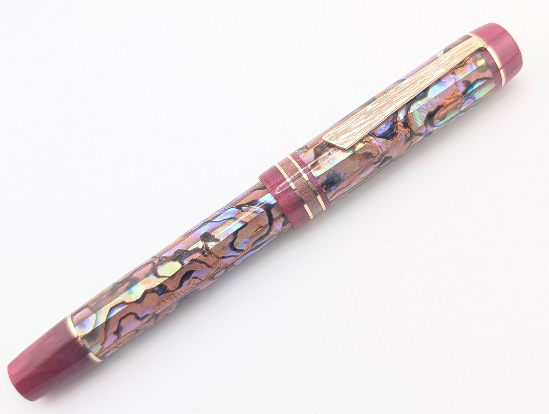 Ragazzone in Copper Abalone w/ Maroon Lipstick Resin