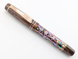 Hapalua 15 in Copper Abalone w/ Chocolate Pearl Resin - Mokume Gane