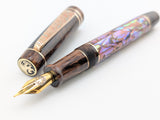 Hapalua 15 in Copper Abalone w/ Chocolate Pearl Resin - Mokume Gane